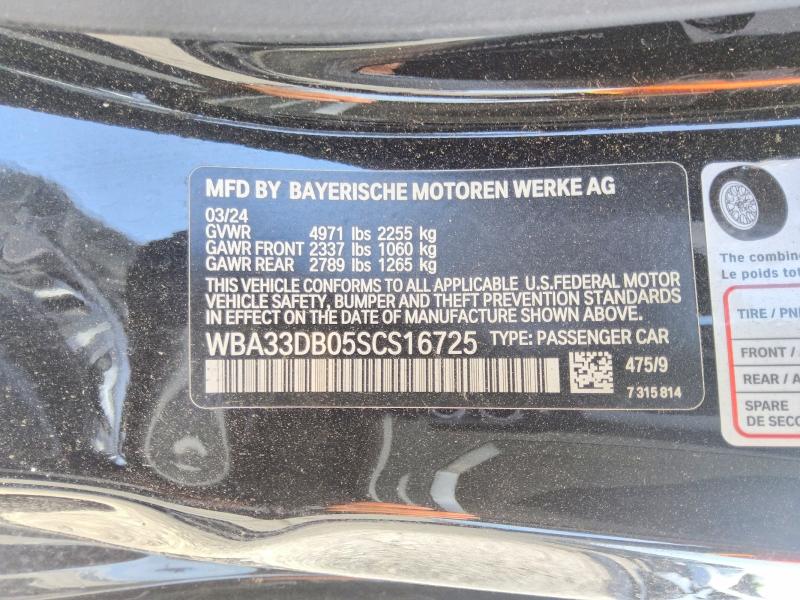Aukcja sprzedaży 2025 Bmw 430i, vin: WBA33DB05SCS16725, numer aukcji: 67283466
