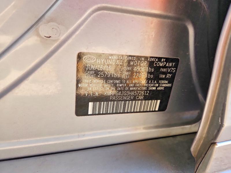 Aukcja sprzedaży 2017 Hyundai Azera, vin: KMHFG4JG3HA572612, numer aukcji: 67923836