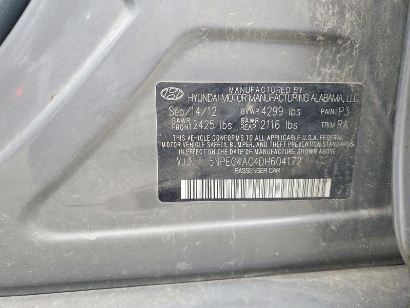 Продаж на аукціоні авто 2013 Hyundai Sonata, vin: 5NPEC4AC4DH604172, номер лоту: 69757456