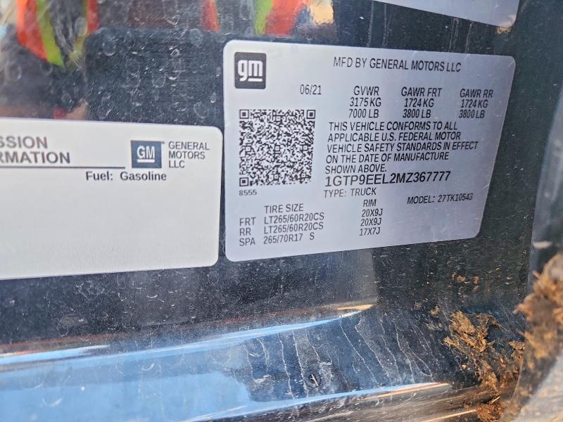 Продажа на аукционе авто 2021 Gmc Sierra, vin: 1GTP9EEL2MZ367777, номер лота: 68512316