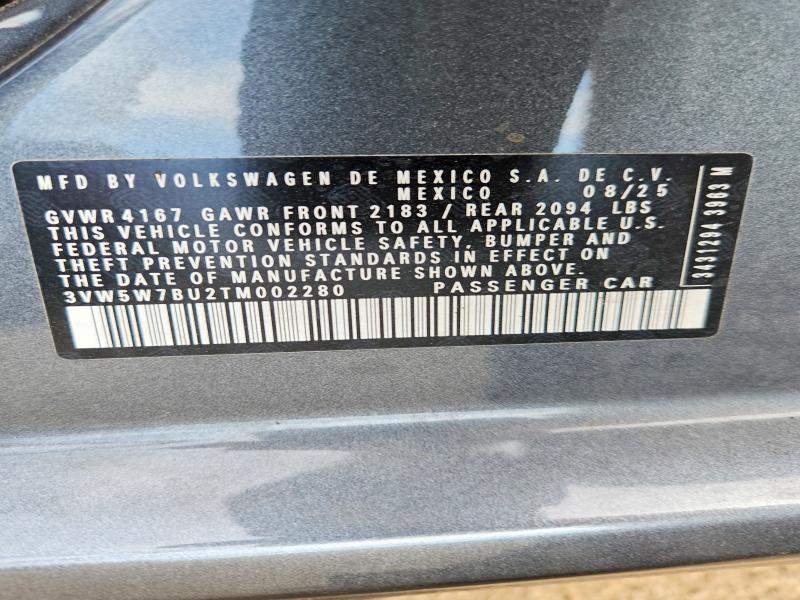 68180956 :رقم المزاد ، 3VW5W7BU2TM002280 vin ، 2026 Volkswagen Jetta مزاد بيع