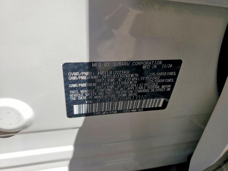69368486 :رقم المزاد ، JF2SLDRC0SH513310 vin ، 2025 Subaru Forester مزاد بيع