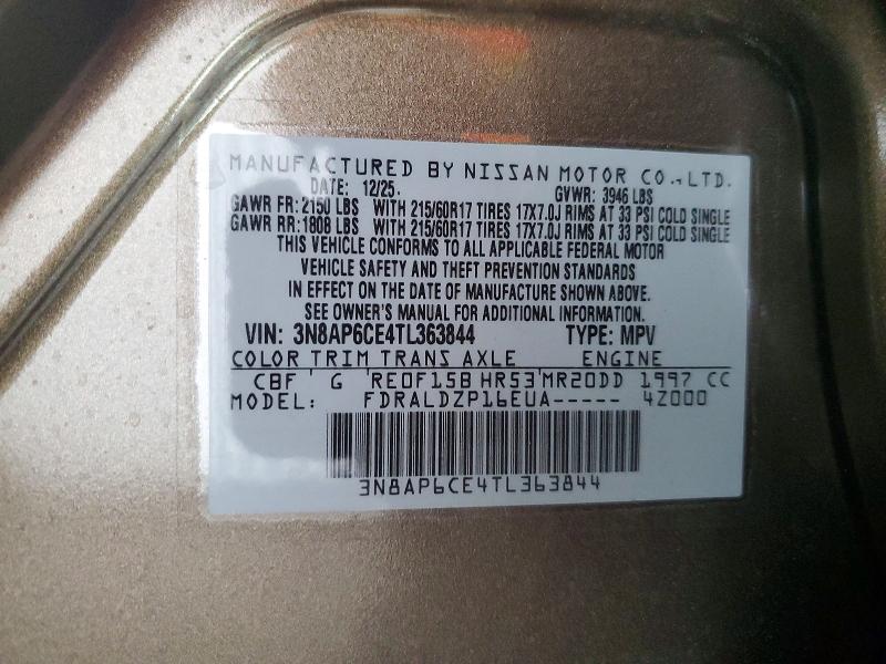 Продаж на аукціоні авто 2026 Nissan Kicks, vin: 3N8AP6CE4TL363844, номер лоту: 70592396