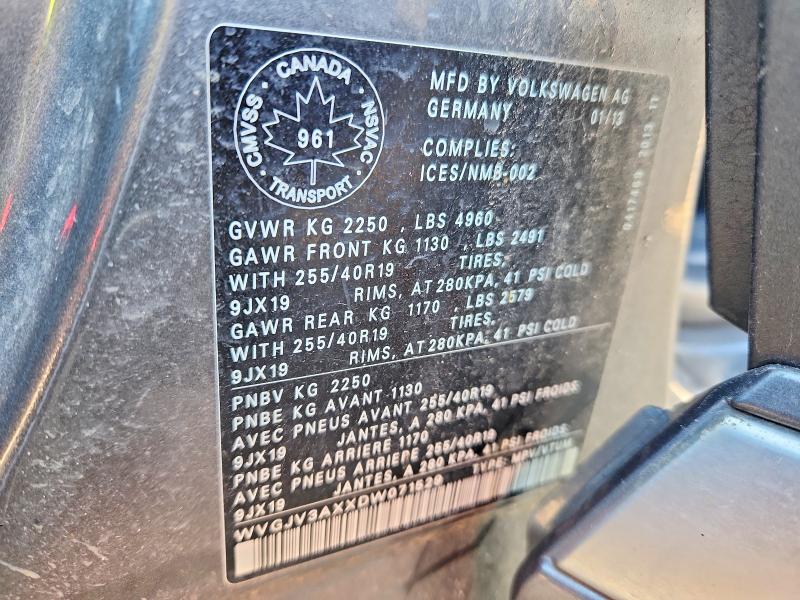 Продаж на аукціоні авто 2013 Volkswagen Tiguan, vin: WVGJV3AXXDW071529, номер лоту: 66567666