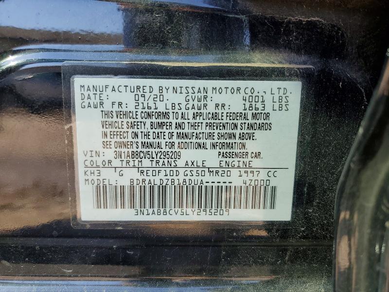 2020 Nissan Sentra მანქანა იყიდება აუქციონზე, vin: 3N1AB8CV5LY295209, აუქციონის ნომერი: 67327496