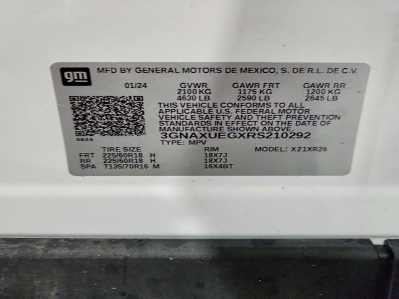 Продажа на аукционе авто 2024 Chevrolet Equinox, vin: 3GNAXUEGXRS210292, номер лота: 67068696