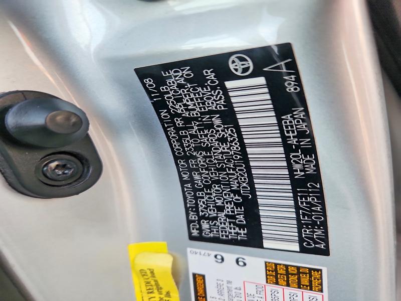 Aukcja sprzedaży 2009 Toyota Prius, vin: JTDKB20U197863251, numer aukcji: 67289706