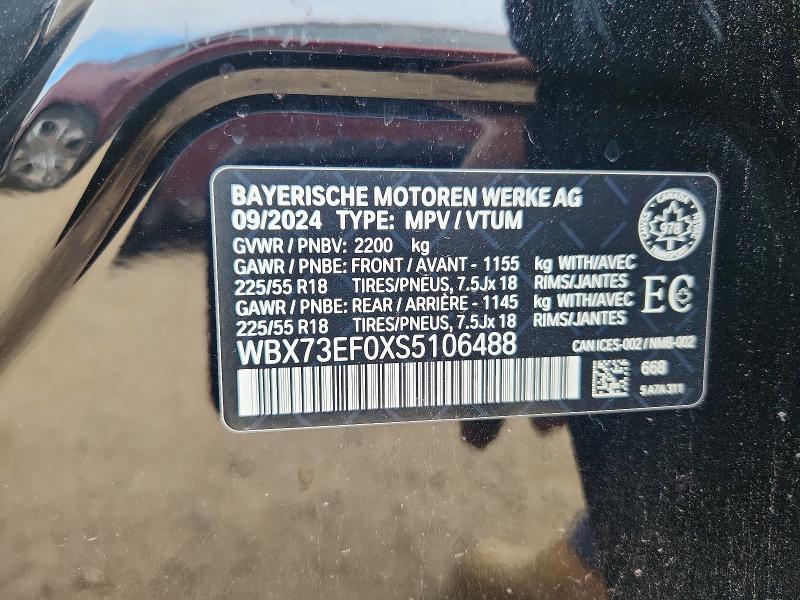 Продажа на аукционе авто 2025 Bmw X1, vin: WBX73EF0XS5106488, номер лота: 70310196