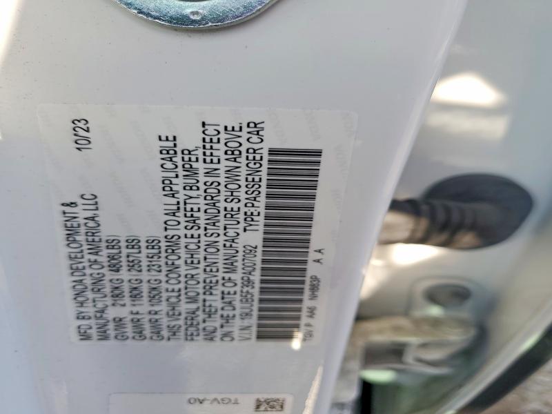 2023 Acura Tlx მანქანა იყიდება აუქციონზე, vin: 19UUB5F39PA007092, აუქციონის ნომერი: 67237866