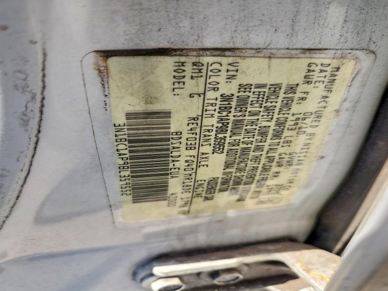 70004536 :رقم المزاد ، 3N1BC1AP9BL359552 vin ، 2011 Nissan Versa مزاد بيع