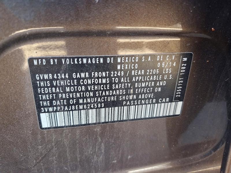 Продаж на аукціоні авто 2014 Volkswagen Jetta, vin: 3VWPP7AJ8EM624589, номер лоту: 67910676