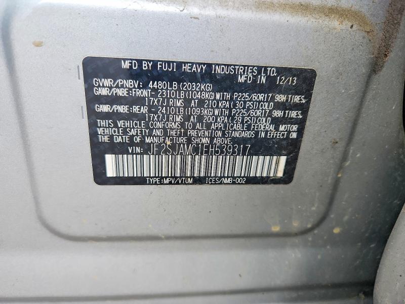 Aukcja sprzedaży 2014 Subaru Forester, vin: JF2SJAMC1EH539317, numer aukcji: 68731906