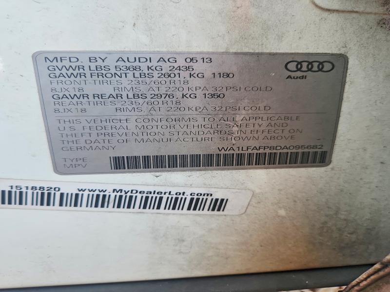 Aukcja sprzedaży 2013 Audi Q5, vin: WA1LFAFP8DA095682, numer aukcji: 68632896