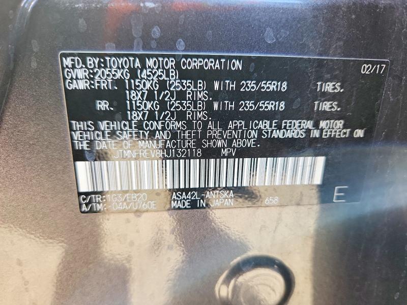 Продаж на аукціоні авто 2017 Toyota Rav4, vin: JTMNFREV8HJ132118, номер лоту: 70987346