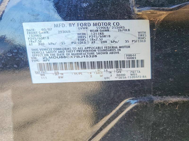 Продажа на аукционе авто 2007 Lincoln Mkx, vin: 2LMDU88CX7BJ15328, номер лота: 70321826