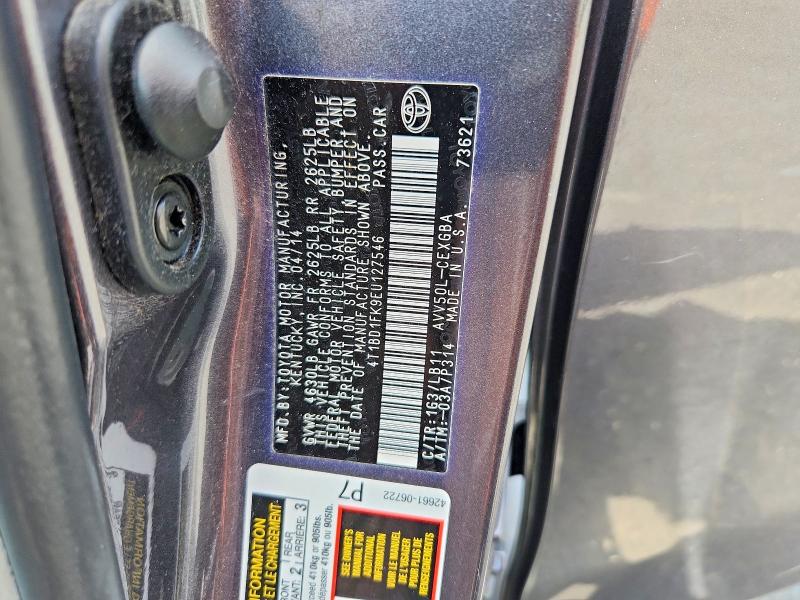 67679206 :رقم المزاد ، 4T1BD1FK9EU127546 vin ، 2014 Toyota Camry Hybrid مزاد بيع