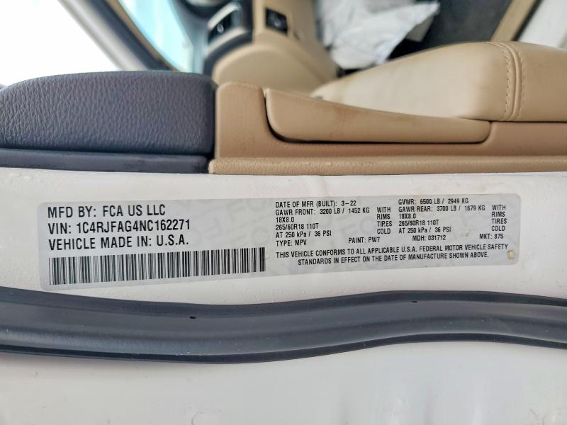 Aukcja sprzedaży 2022 Jeep Grand Cherokee, vin: 1C4RJFAG4NC162271, numer aukcji: 68881866