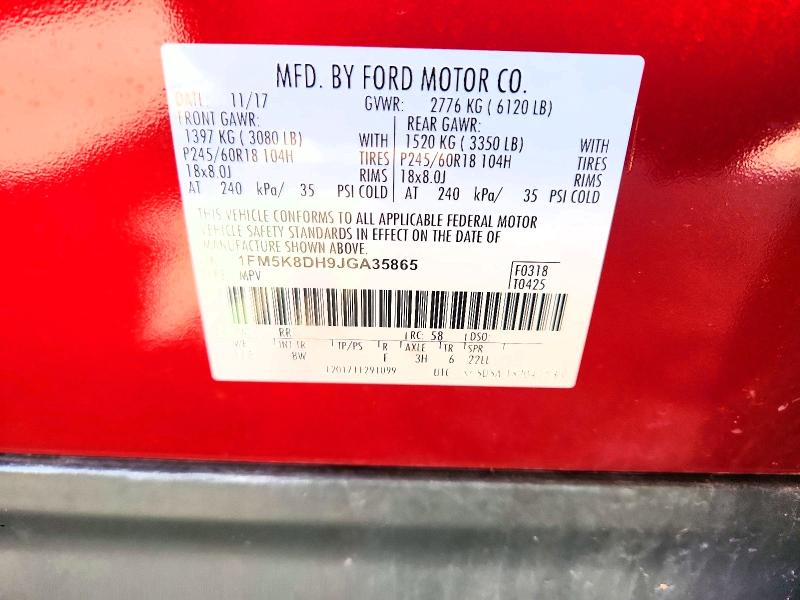 Продажа на аукционе авто 2018 Ford Explorer, vin: 1FM5K8DH9JGA35865, номер лота: 68630046