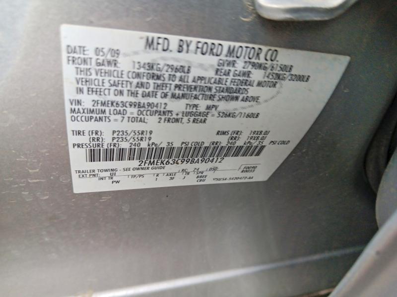 2009 Ford Flex მანქანა იყიდება აუქციონზე, vin: 2FMEK63C99BA90412, აუქციონის ნომერი: 68275596