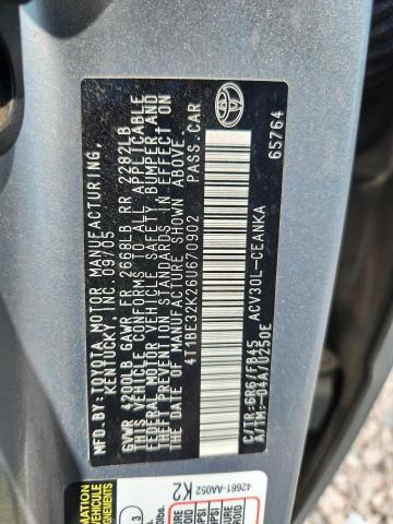 Aukcja sprzedaży 2006 Toyota Camry, vin: 4T1BE32K26U670902, numer aukcji: 69047196