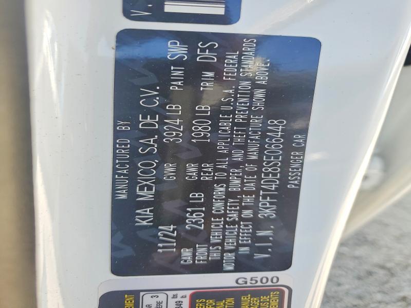 Aukcja sprzedaży 2025 Kia K4, vin: 3KPFT4DE8SE066448, numer aukcji: 68503006