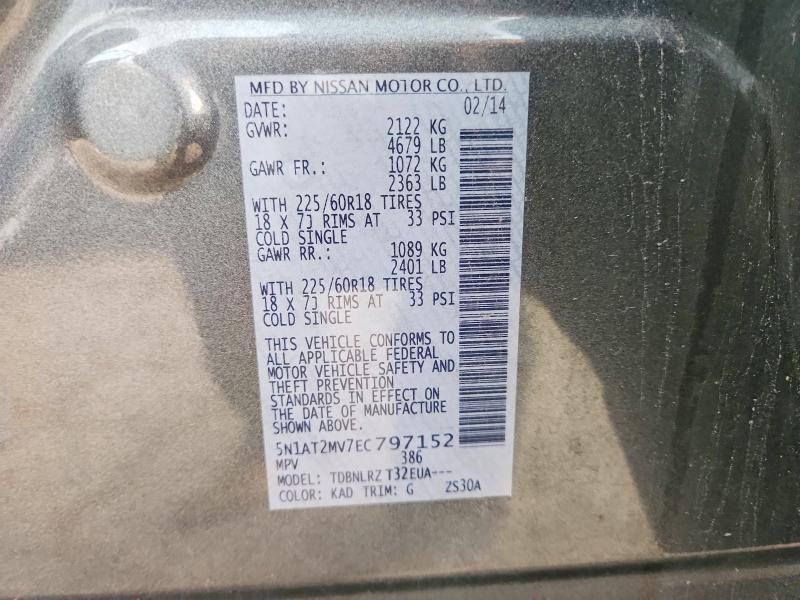 Aukcja sprzedaży 2014 Nissan Rogue, vin: 5N1AT2MV7EC797152, numer aukcji: 68070746