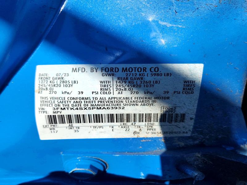 Aukcja sprzedaży 2023 Ford Mustang Mach-e, vin: 3FMTK4SX5PMA63932, numer aukcji: 68303016
