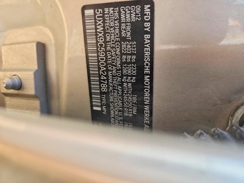 2013 Bmw X3 მანქანა იყიდება აუქციონზე, vin: 5UXWX9C59D0A24788, აუქციონის ნომერი: 68575696