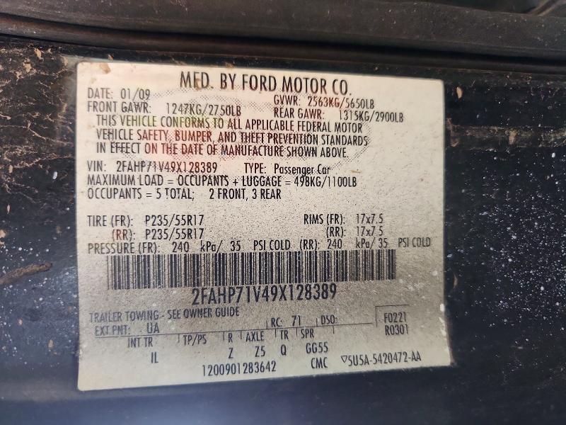 Продаж на аукціоні авто 2009 Ford Crown Victoria, vin: 2FAHP71V49X128389, номер лоту: 68586376