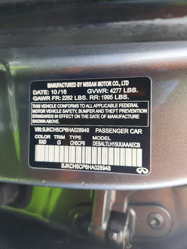 70818146 :رقم المزاد ، SJKCH5CP6HA028948 vin ، 2017 Infiniti Qx30 مزاد بيع