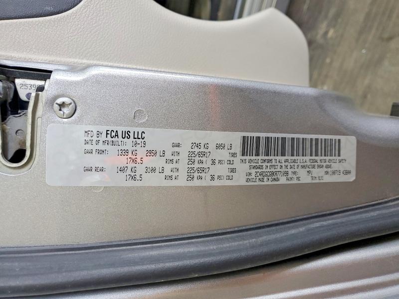 67687656 :رقم المزاد ، 2C4RDGCG8KR771098 vin ، 2019 Dodge Grand Caravan مزاد بيع