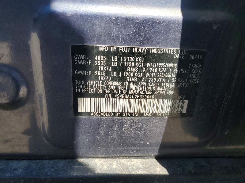 Aukcja sprzedaży 2015 Subaru Outback, vin: 4S4BSALC2F3200461, numer aukcji: 69304176