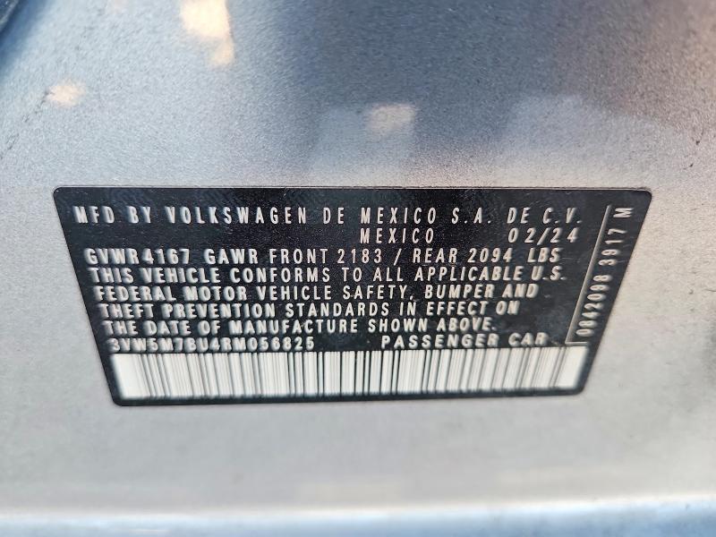 Продаж на аукціоні авто 2024 Volkswagen Jetta, vin: 3VW5M7BU4RM056825, номер лоту: 67749996