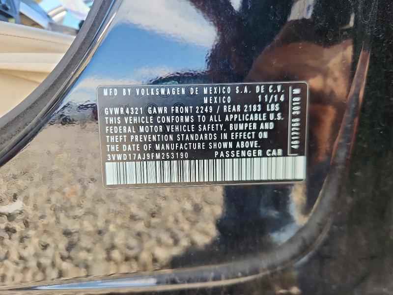 69373726 :رقم المزاد ، 3VWD17AJ9FM253190 vin ، 2015 Volkswagen Jetta مزاد بيع