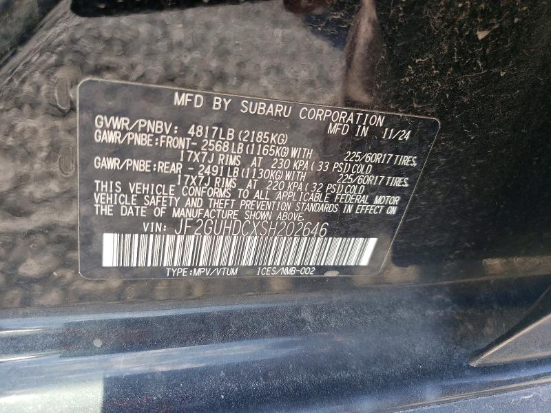 Продаж на аукціоні авто 2025 Subaru Crosstrek, vin: JF2GUHDCXSH202646, номер лоту: 68068746