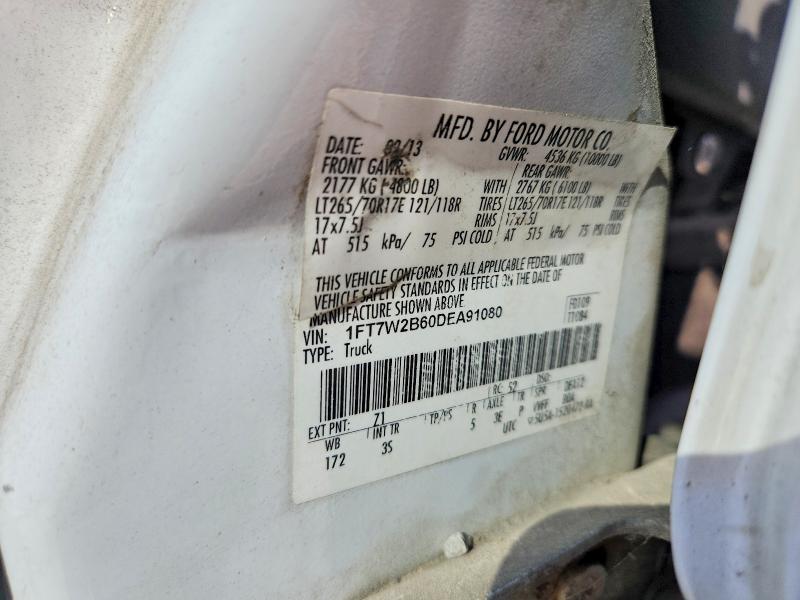 Продажа на аукционе авто 2013 Ford F250, vin: 1FT7W2B60DEA91080, номер лота: 68339866