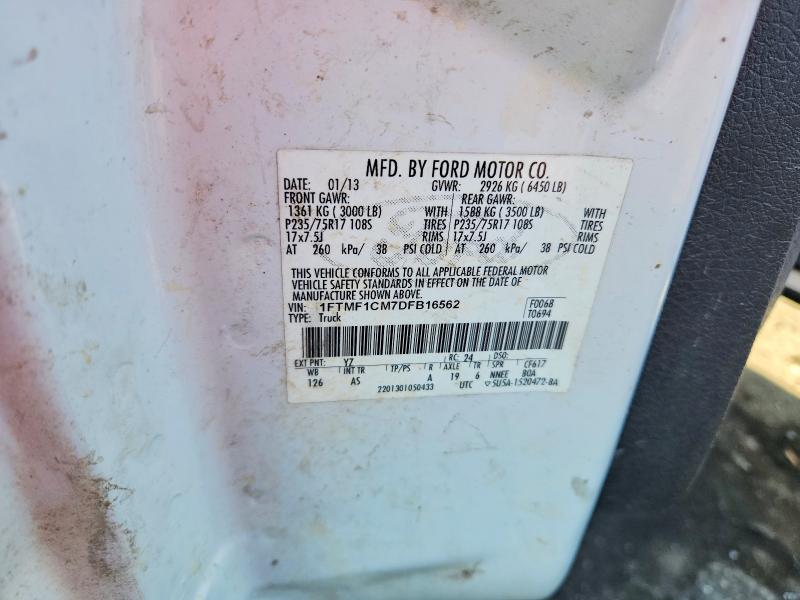 69508206 :رقم المزاد ، 1FTMF1CM7DFB16562 vin ، 2013 Ford F150 مزاد بيع