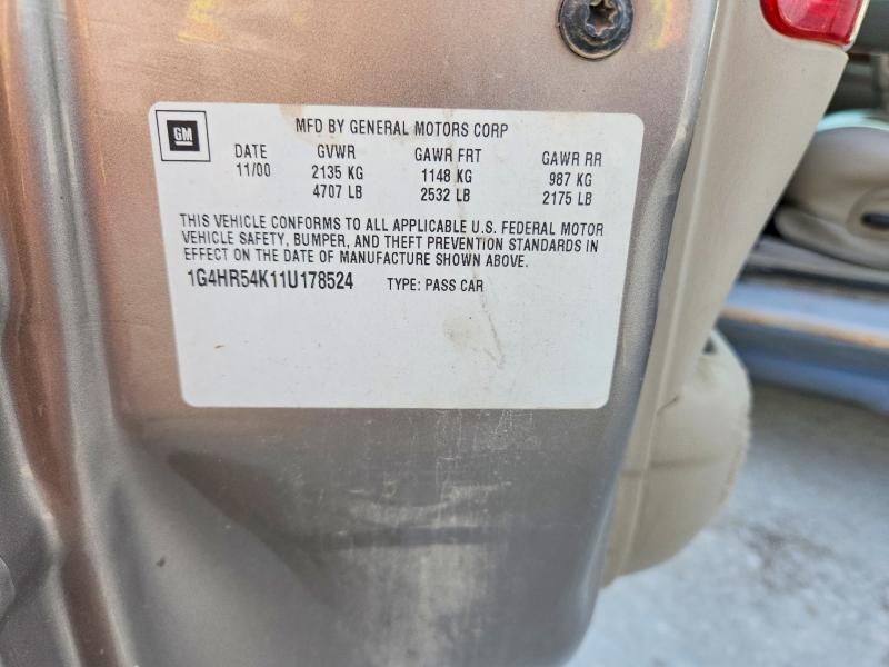 Aukcja sprzedaży 2001 Buick Lesabre, vin: 1G4HR54K11U178524, numer aukcji: 67566226