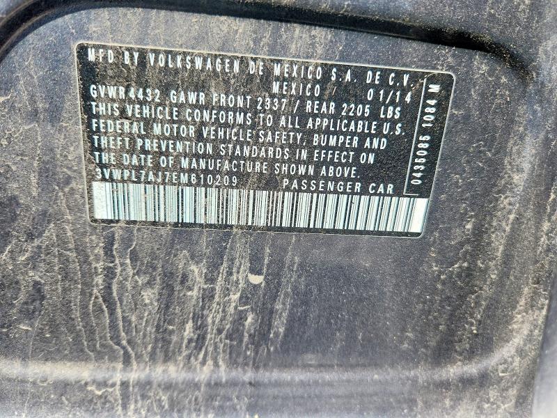 67886926 :رقم المزاد ، 3VWPL7AJ7EM610209 vin ، 2014 Volkswagen Jetta مزاد بيع
