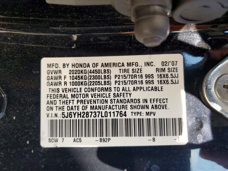 Aukcja sprzedaży 2007 Honda Element, vin: 5J6YH28737L011764, numer aukcji: 68963686