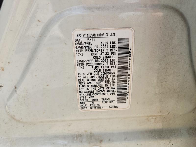 Aukcja sprzedaży 2011 Nissan Rogue, vin: JN8AS5MT0BW181055, numer aukcji: 67481766