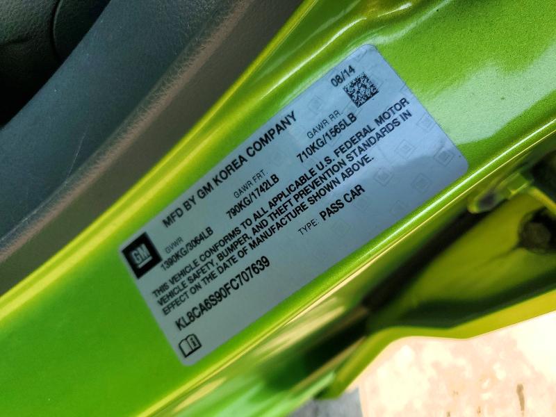 Продаж на аукціоні авто 2015 Chevrolet Spark, vin: KL8CA6S90FC707639, номер лоту: 67042616