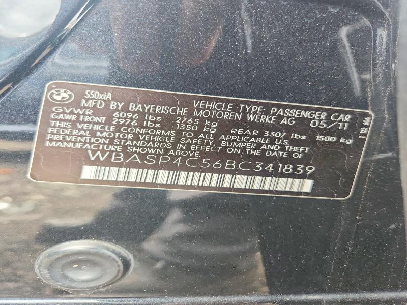 Продажа на аукционе авто 2011 Bmw 550, vin: WBASP4C56BC341839, номер лота: 69170426