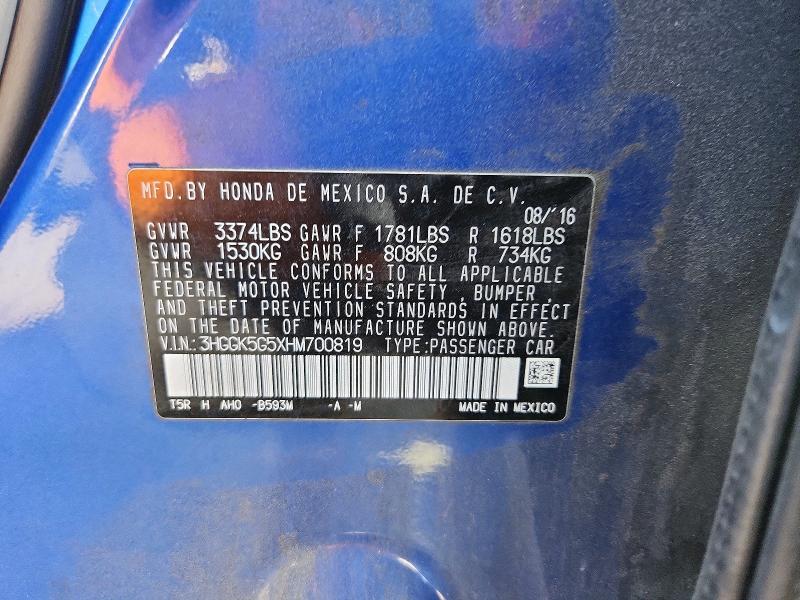 Aukcja sprzedaży 2017 Honda Fit, vin: 3HGGK5G5XHM700819, numer aukcji: 68832826
