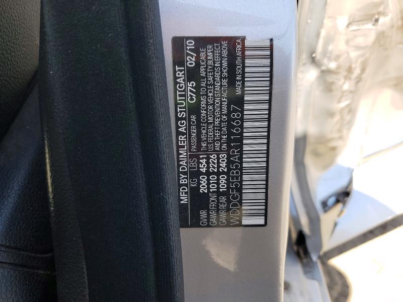 2010 Mercedes-benz C მანქანა იყიდება აუქციონზე, vin: WDDGF5EB5AR116687, აუქციონის ნომერი: 68803836