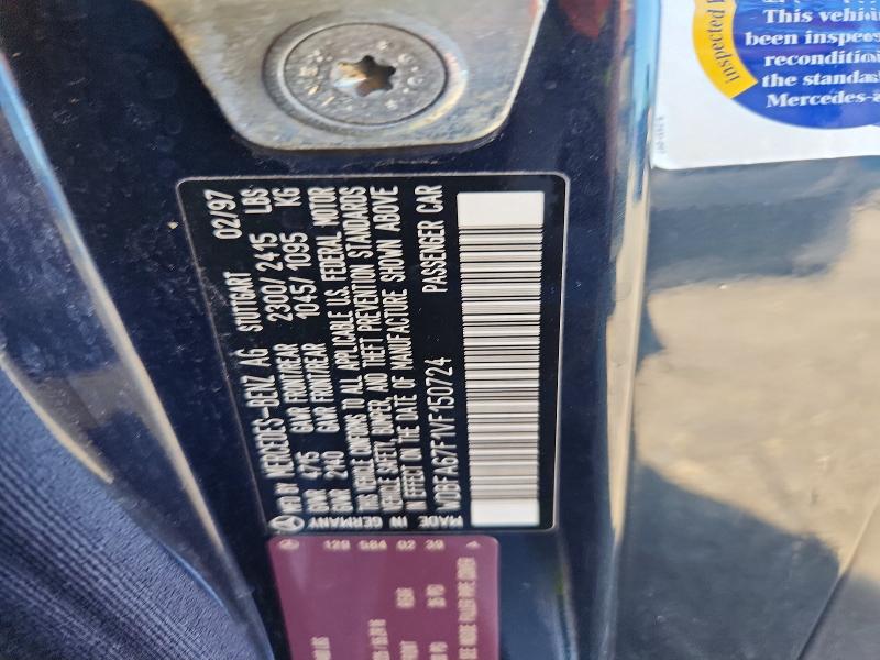 Aukcja sprzedaży 1997 Mercedes-benz Sl, vin: WDBFA67F1VF150724, numer aukcji: 69790246