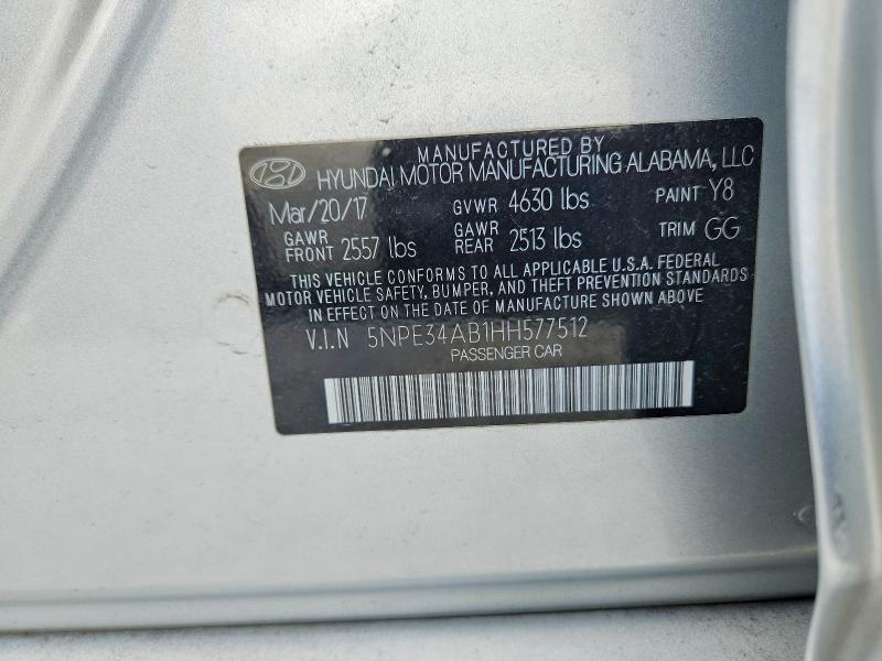 Aukcja sprzedaży 2017 Hyundai Sonata, vin: 5NPE34AB1HH577512, numer aukcji: 67834876