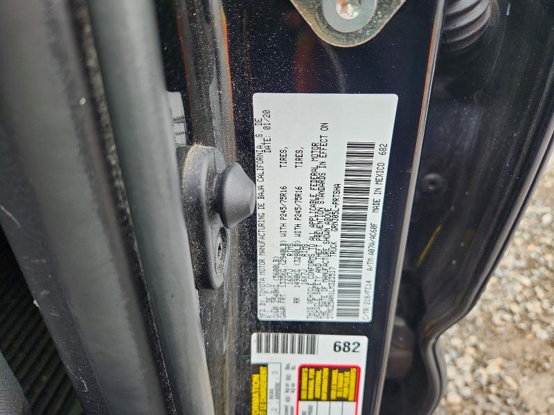 2020 Toyota Tacoma მანქანა იყიდება აუქციონზე, vin: 3TMCZ5AN1LM323517, აუქციონის ნომერი: 70690476