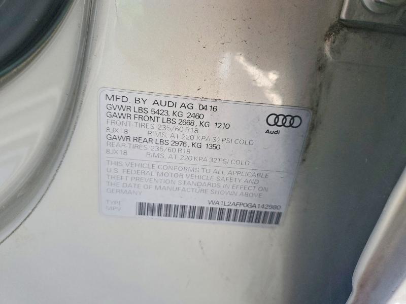 Aukcja sprzedaży 2016 Audi Q5, vin: WA1L2AFP0GA142980, numer aukcji: 69149246