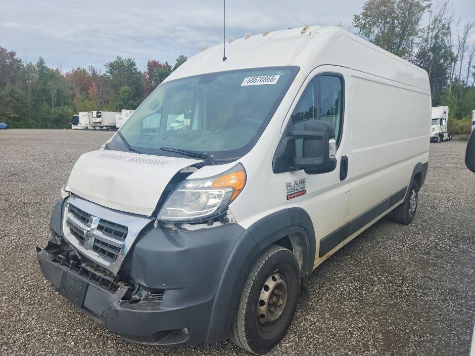 2018 Ram Promaster 3500 მანქანა იყიდება აუქციონზე, vin: 3C6URVHG7JE124966, აუქციონის ნომერი: 68670866
